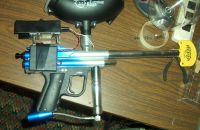 The counter mounted on the marker, and all hooked up.